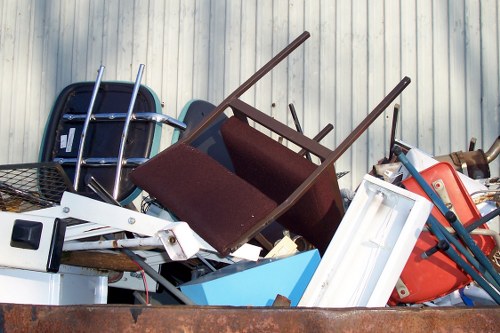 Professional waste management team at work